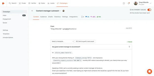 content management outreach